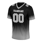 Custom Gray Black Fade Fashion Personalized Authentic Football Jersey FBJ02-D06083